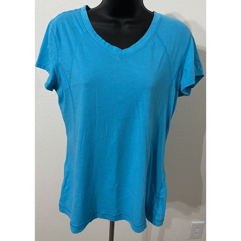 Tech Gear Womens Size Large Top Short Sleeve Cotton Blend